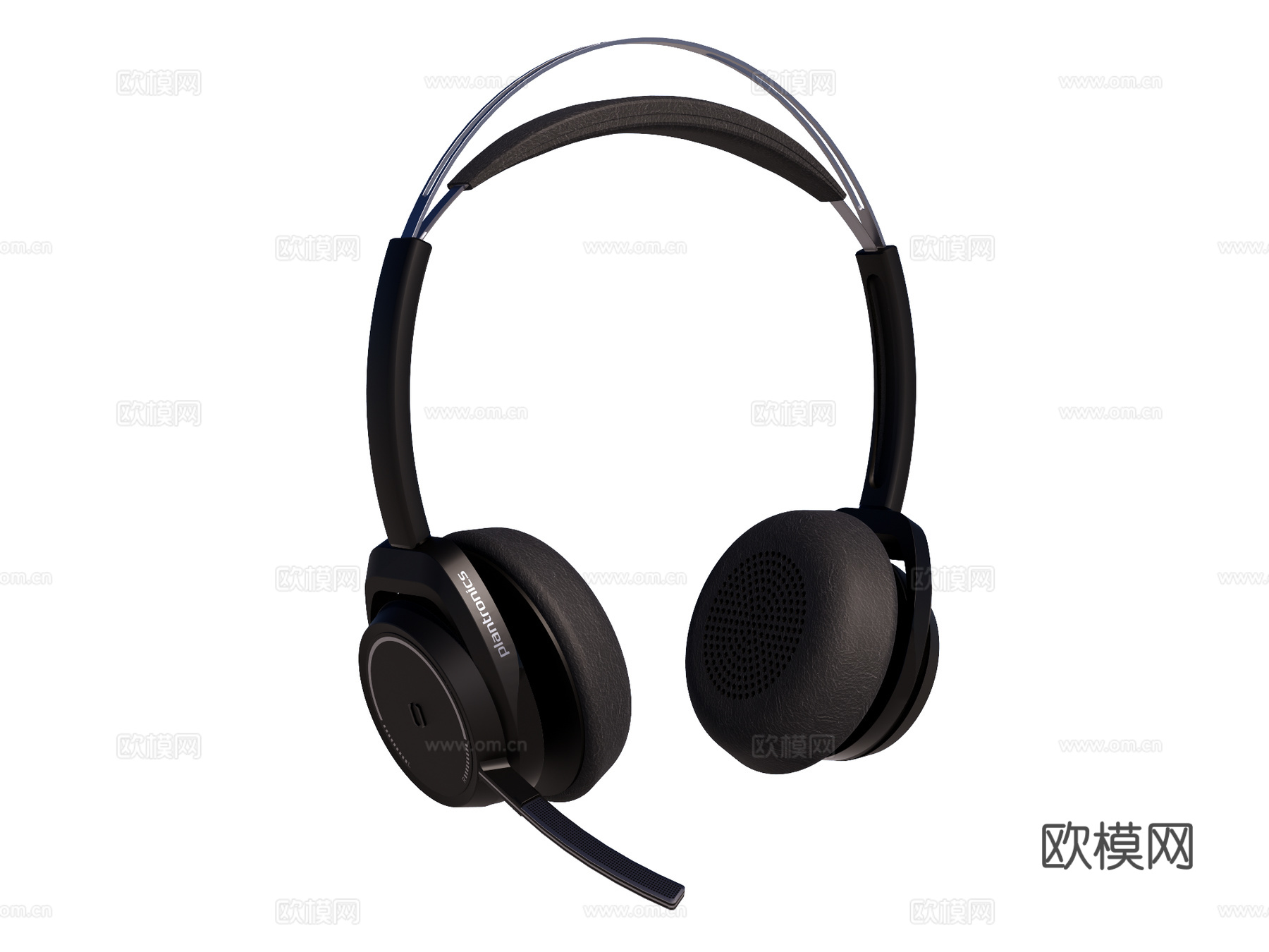 头戴式耳机su模型下载（渲染图1）