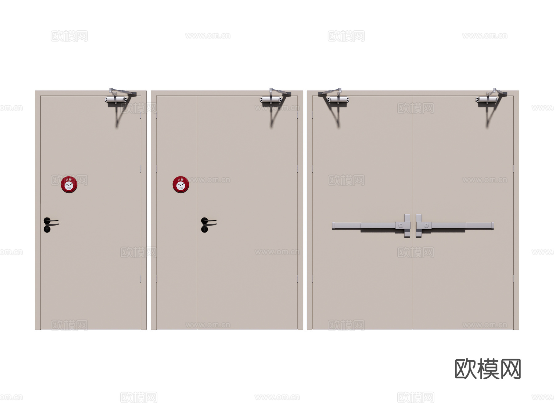消防门su模型下载（渲染图1）