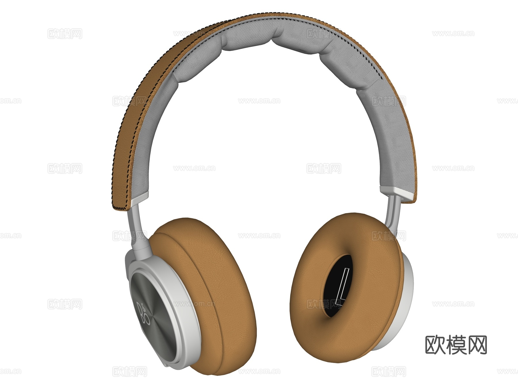 头戴式耳机su模型下载（渲染图2）
