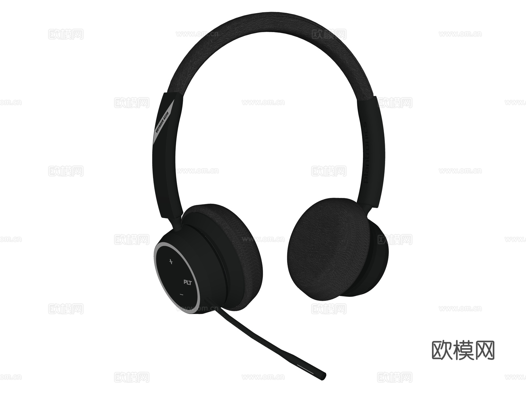 头戴式耳机su模型下载（渲染图2）