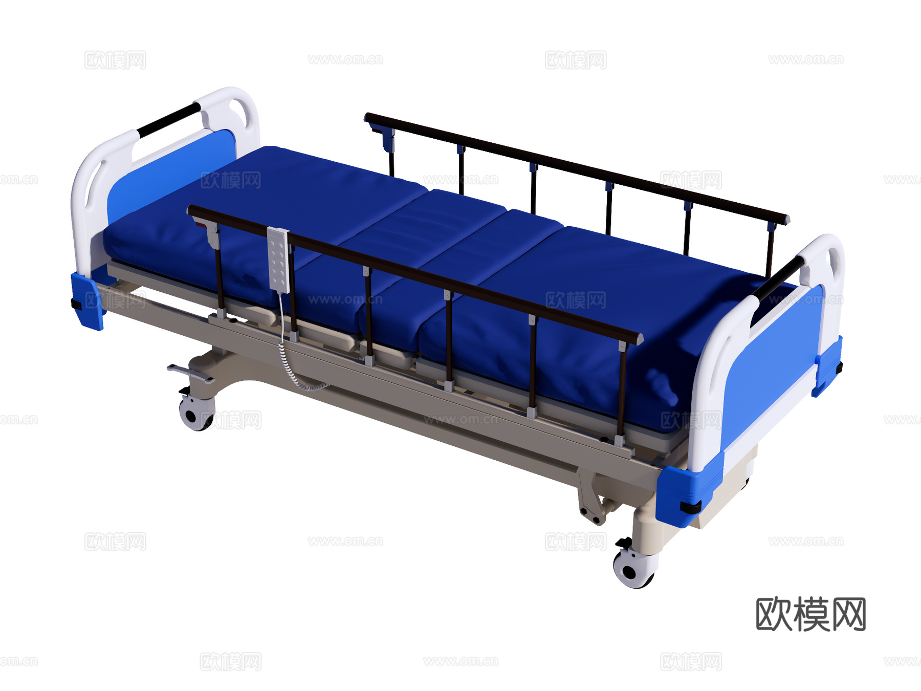 病床su模型下载（渲染图1）