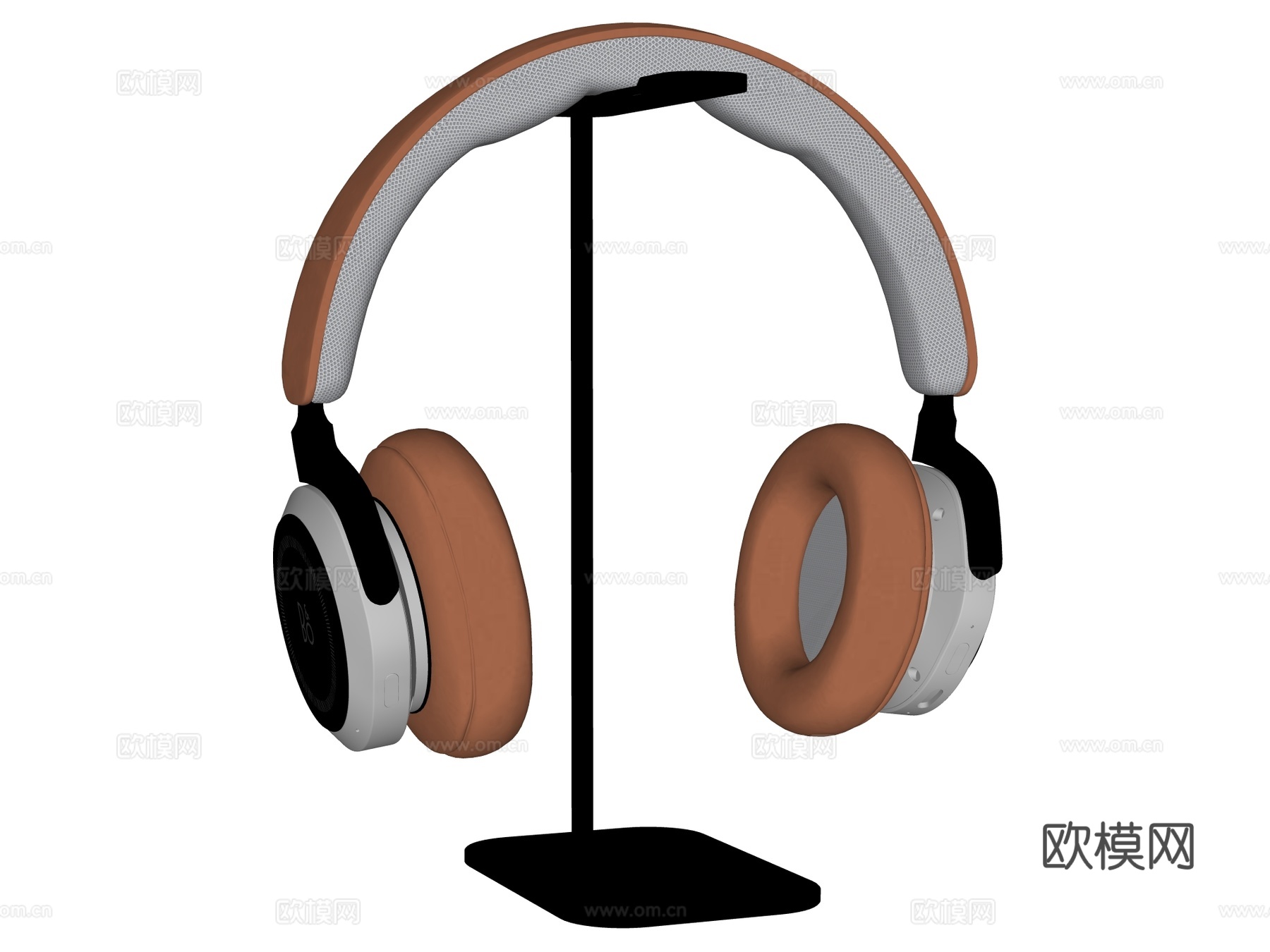 头戴式耳机su模型下载（渲染图2）