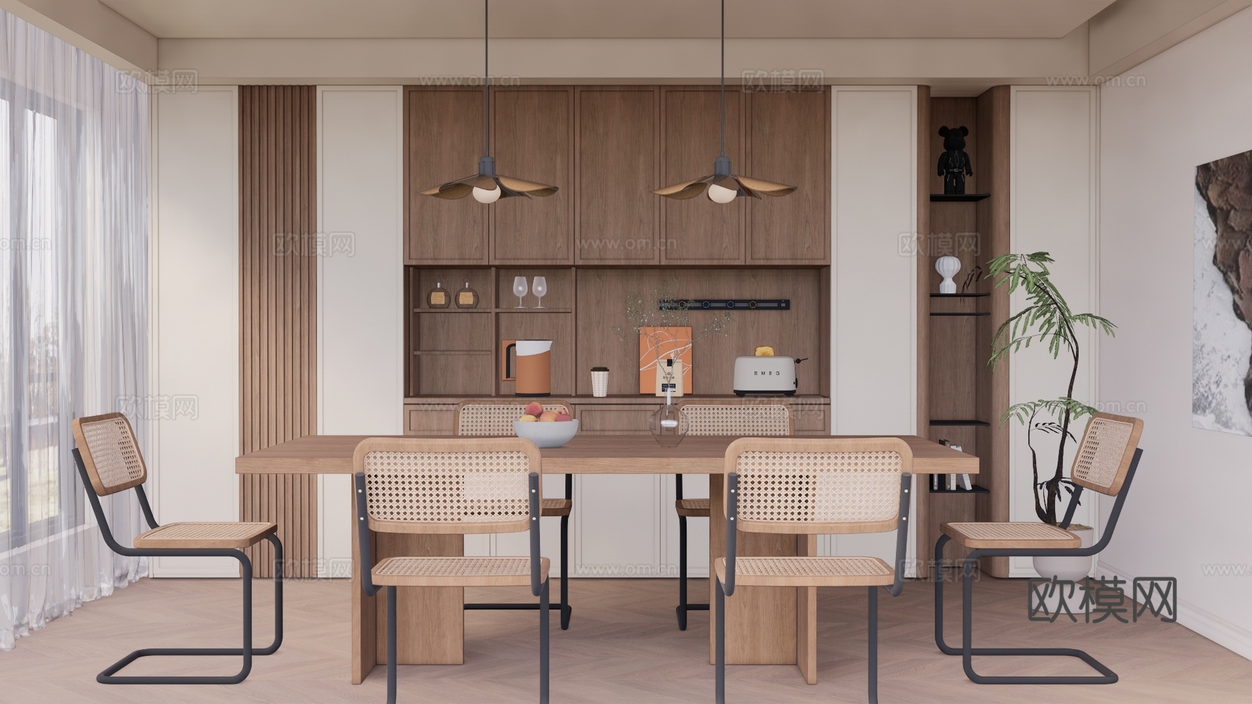 卫生间 衣帽间 门窗su模型下载（渲染图1）