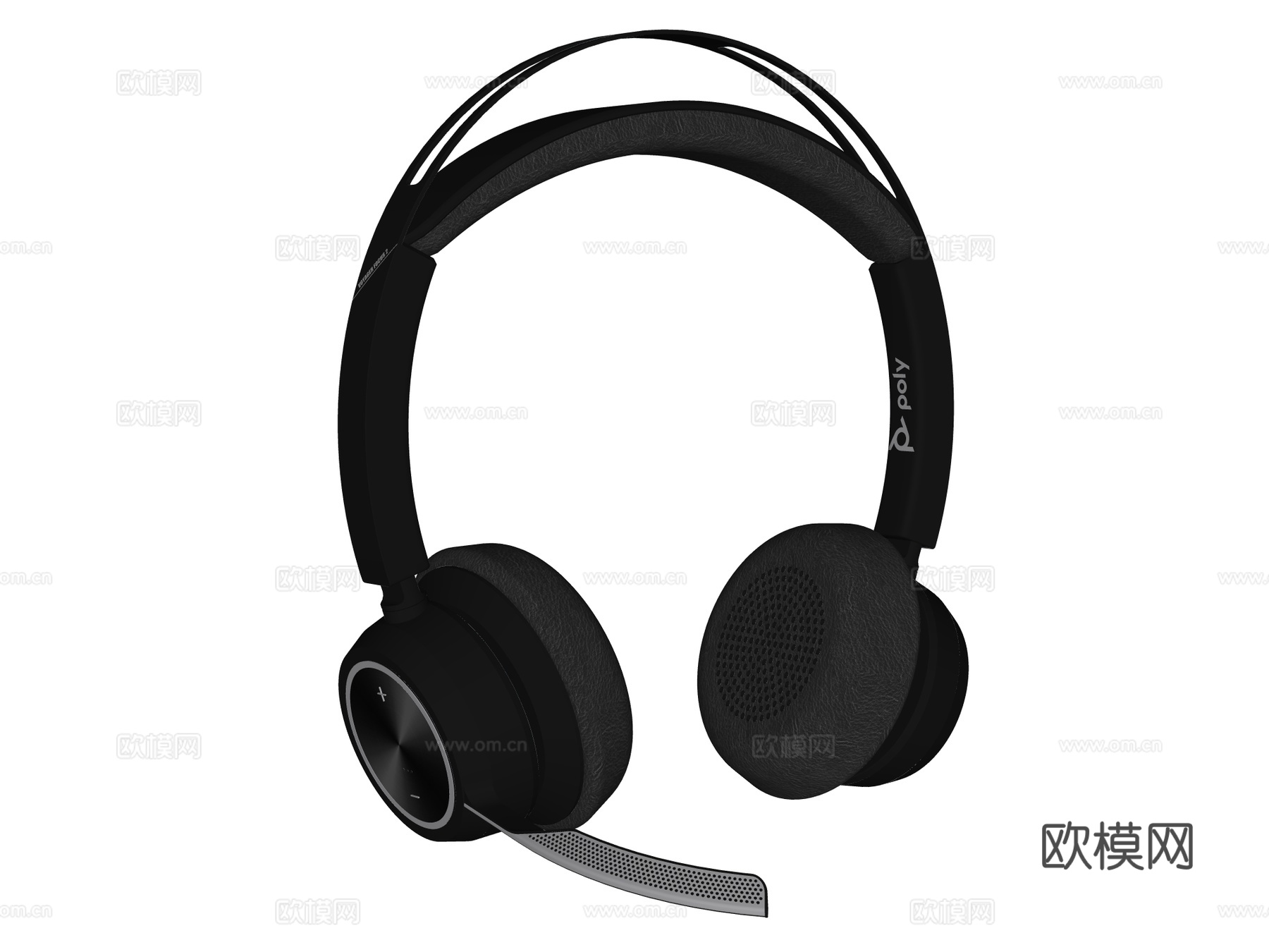 头戴式耳机su模型下载（渲染图2）