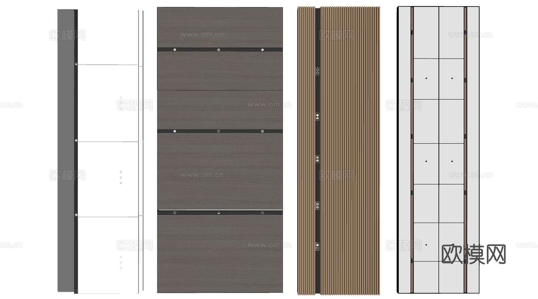 现代过道吊顶 集成吊顶 工装吊顶su模型下载（渲染图2）