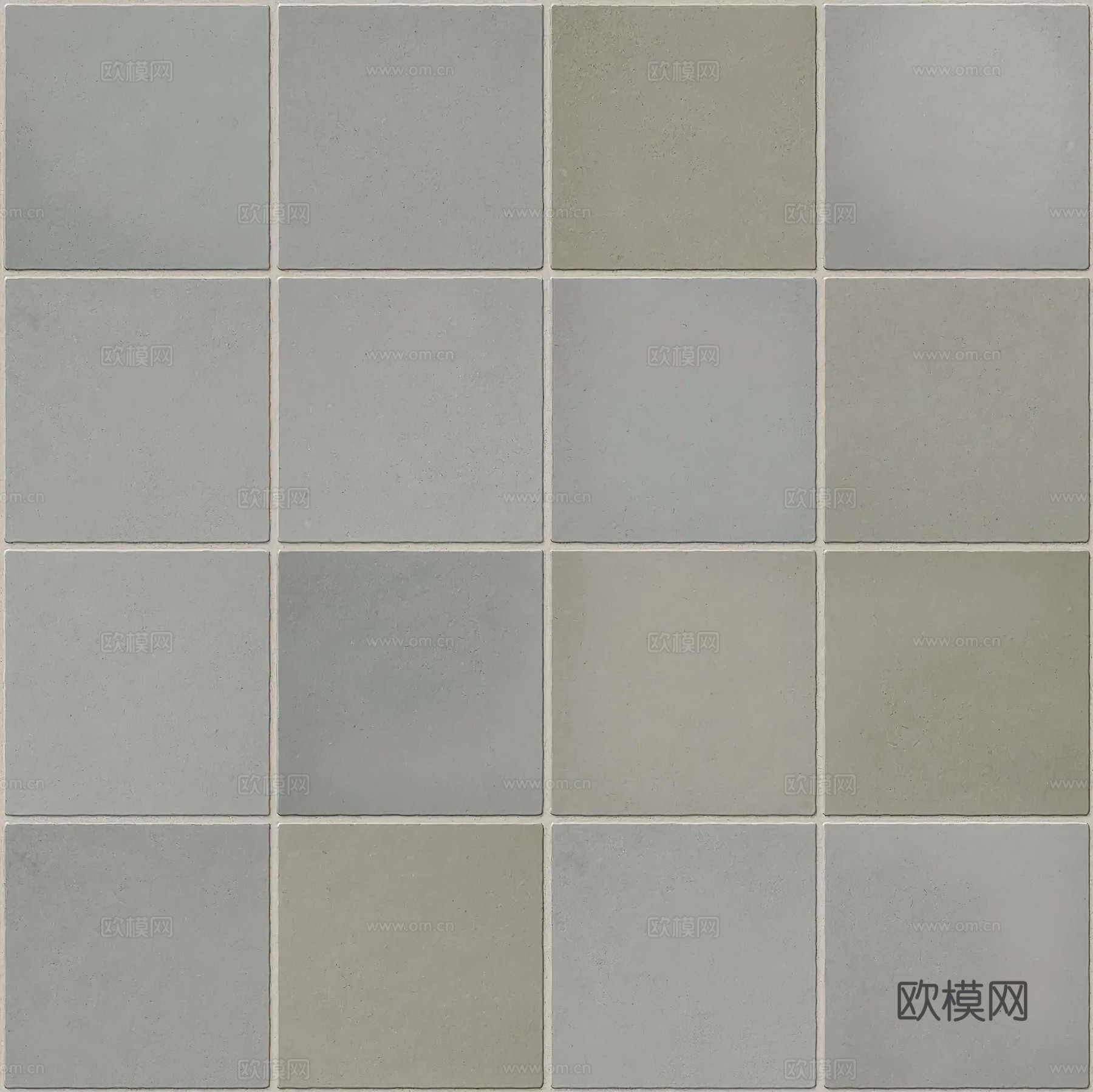 无缝多面方块瓷砖