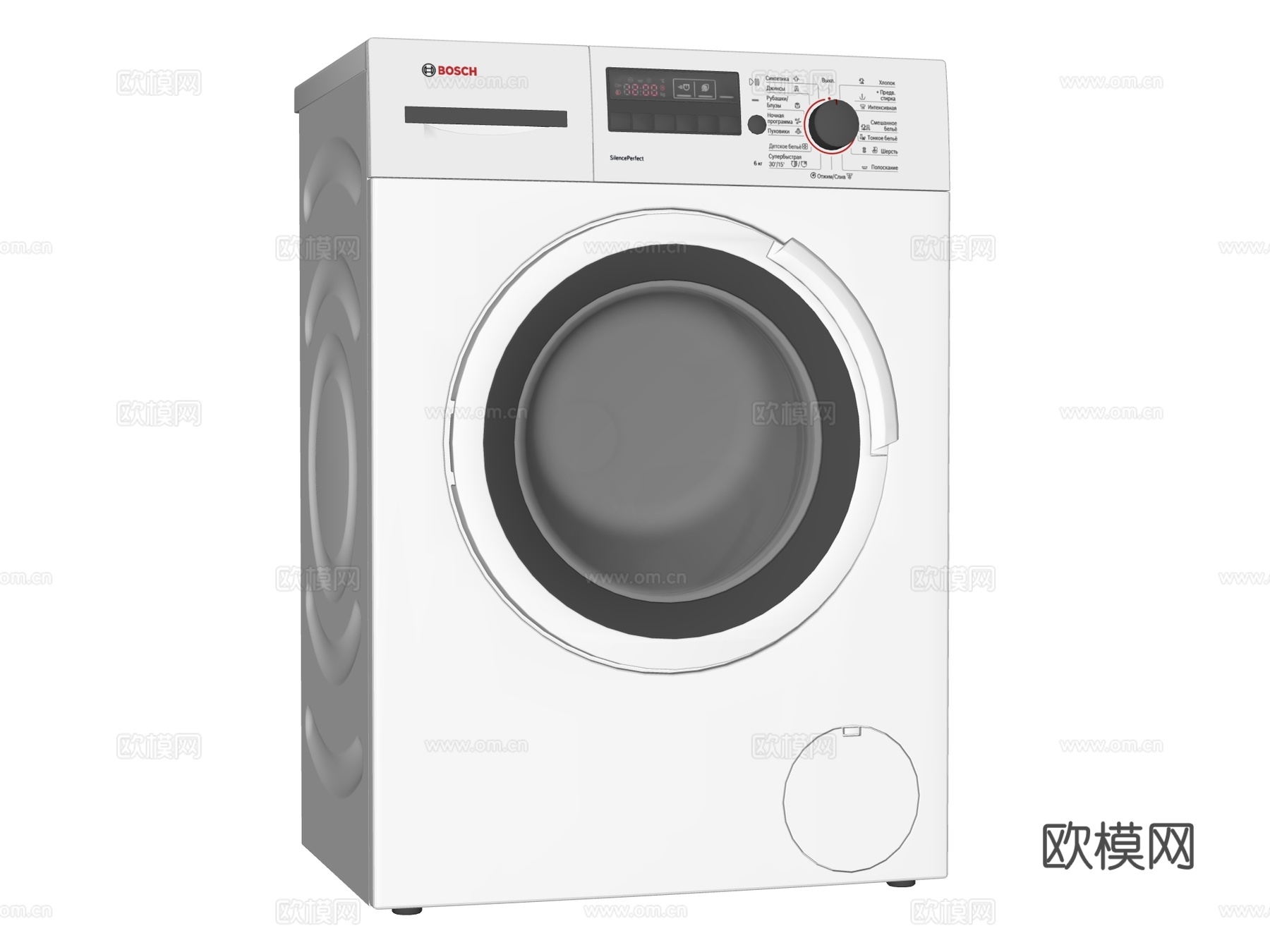 滚筒洗衣机 烘干机su模型下载（渲染图2）