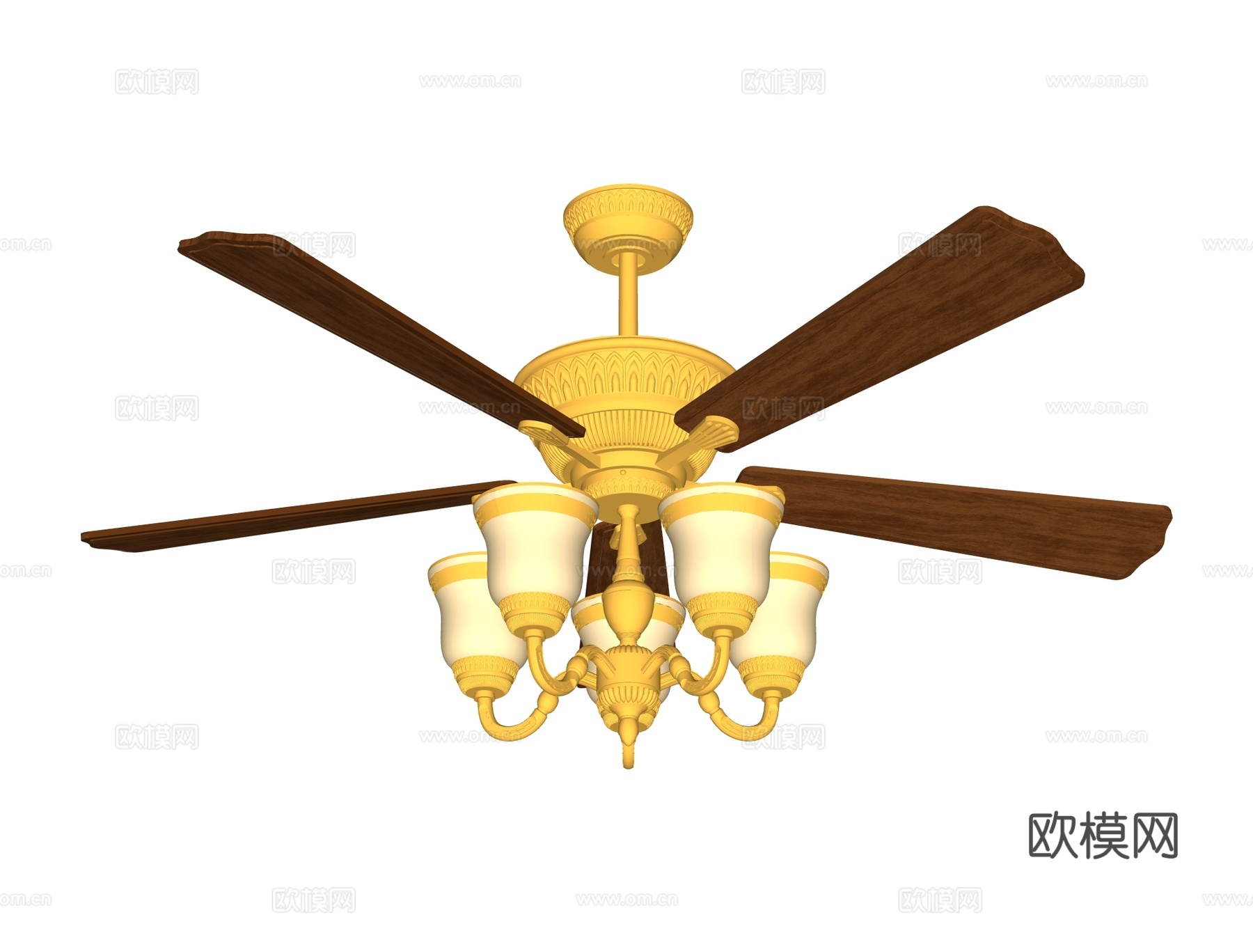 风扇 吊扇 风扇灯su模型下载（渲染图2）