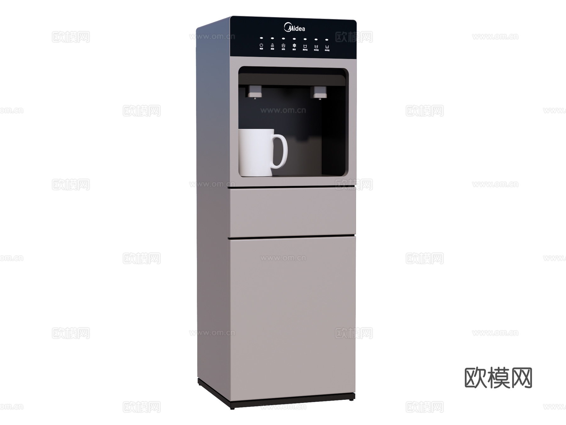 饮水机su模型下载（渲染图1）
