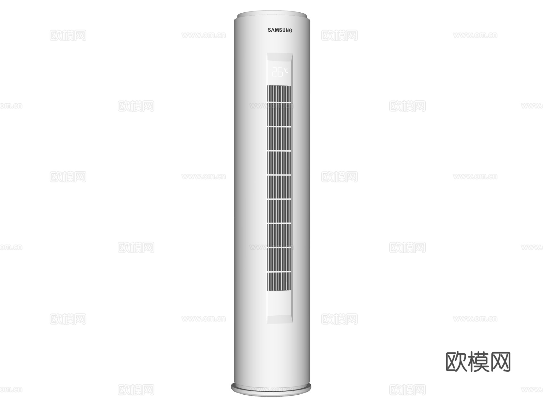 立式空调 立柜空调su模型下载（渲染图2）