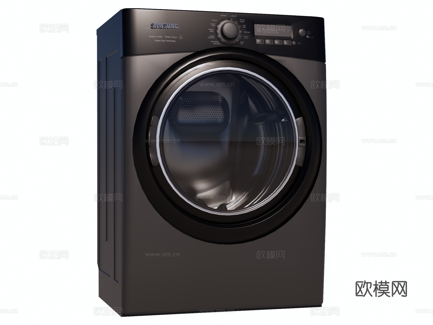 滚筒洗衣机 烘干机su模型下载（渲染图1）