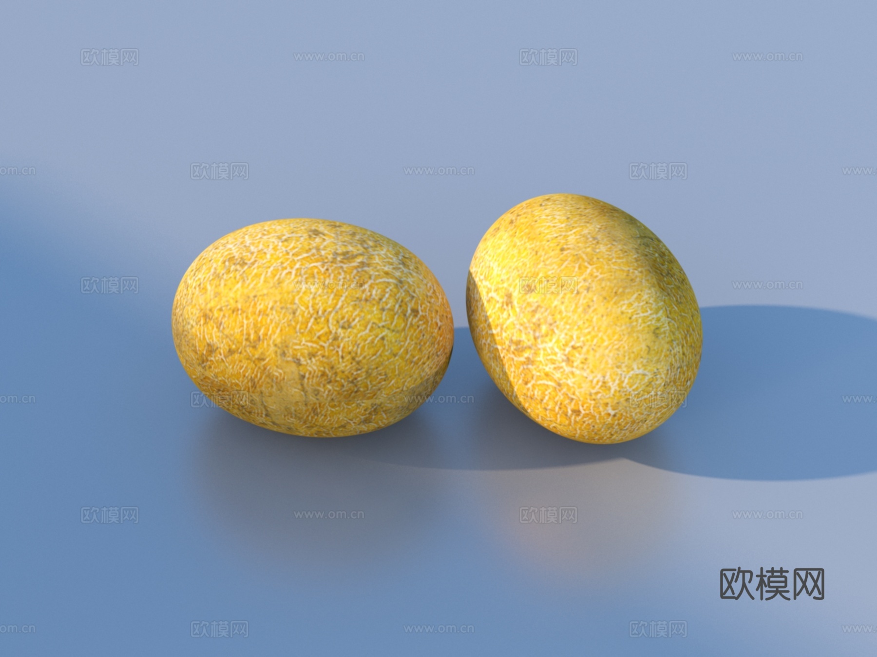哈密瓜 水果3d模型下载