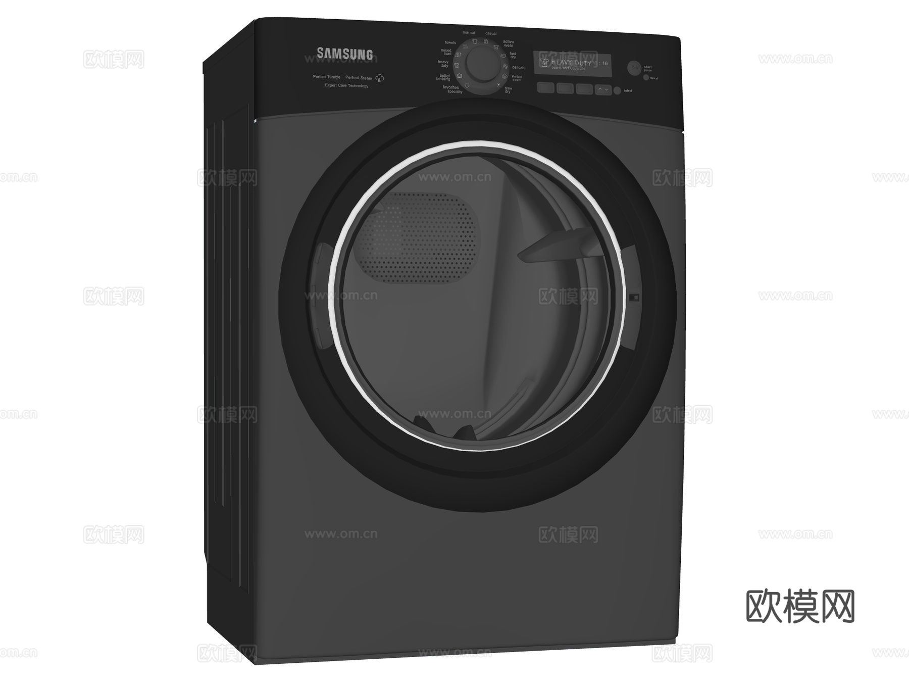 滚筒洗衣机 烘干机su模型下载（渲染图2）