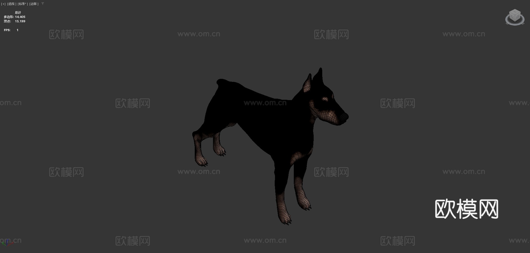 杜宾犬su模型下载（渲染图4）