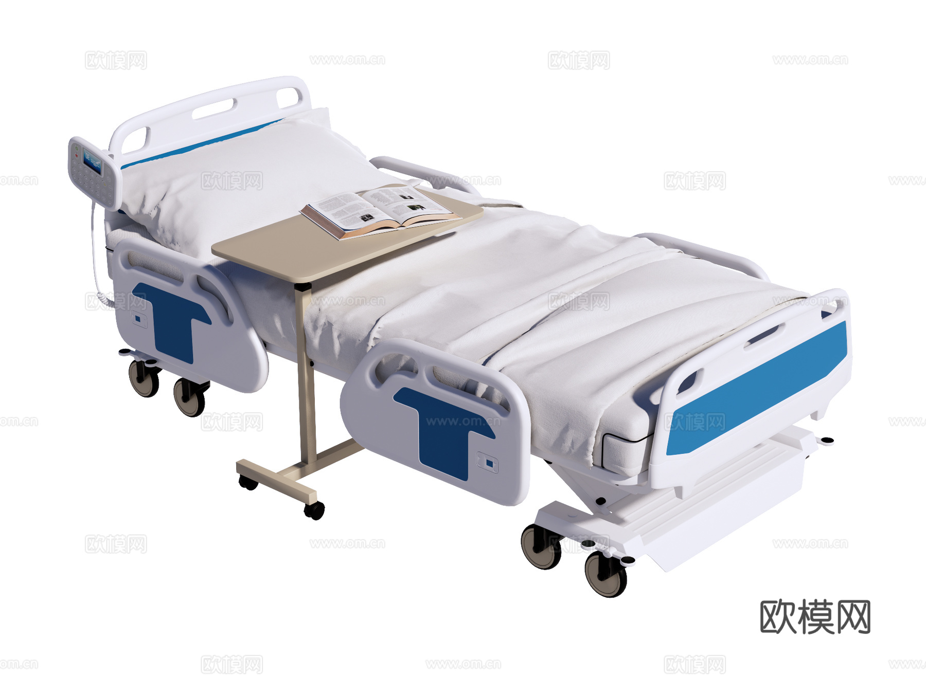 病床su模型下载（渲染图1）