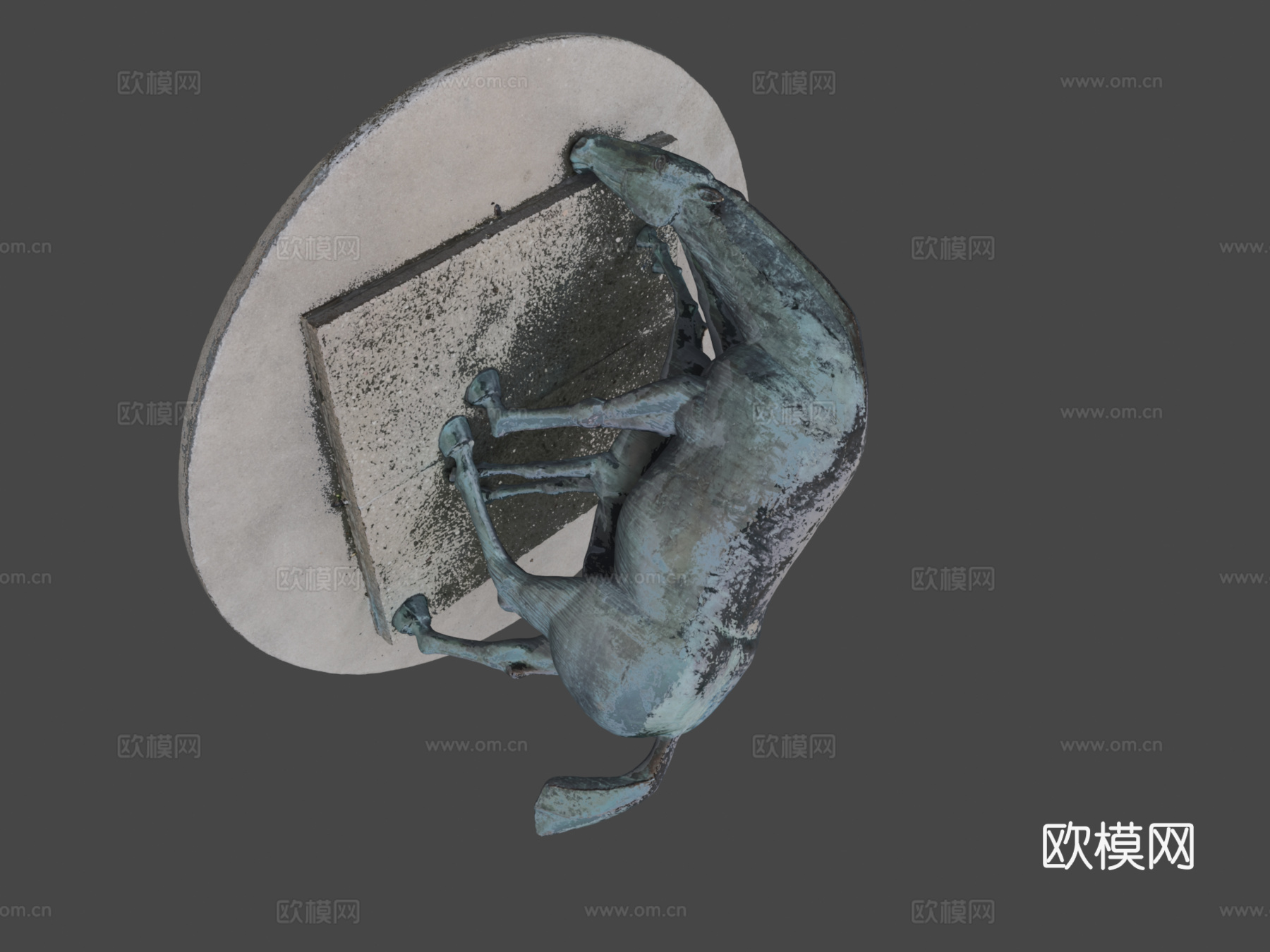 两匹马su模型下载（渲染图8）