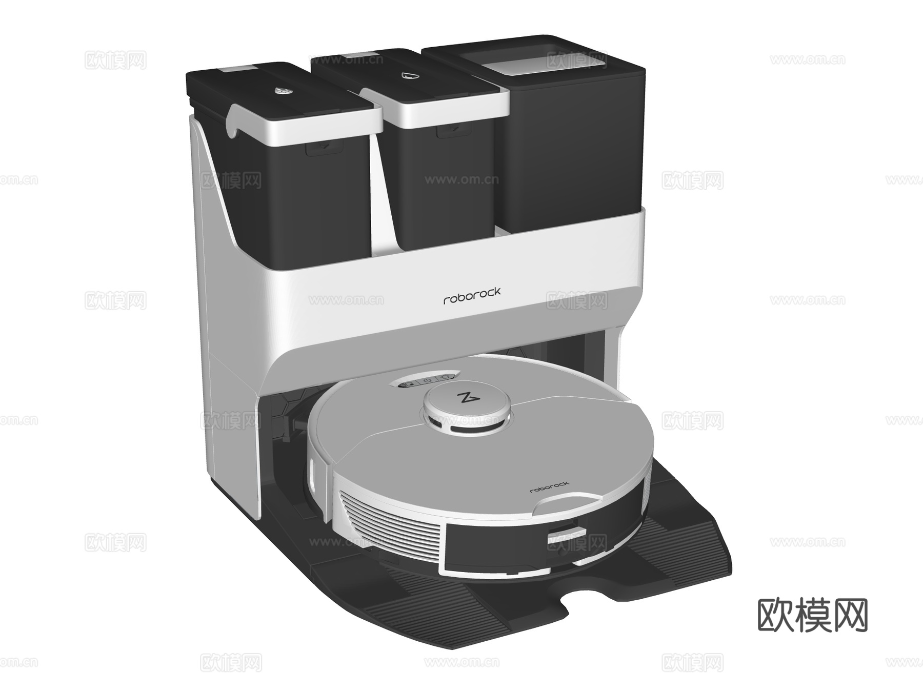 扫地机器人su模型下载（渲染图2）
