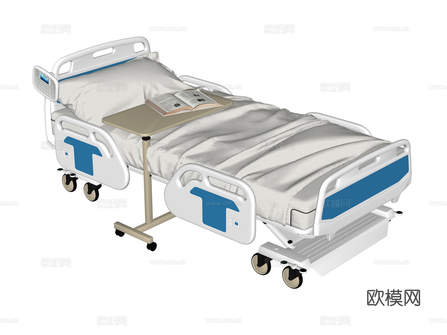 病床su模型下载（渲染图2）