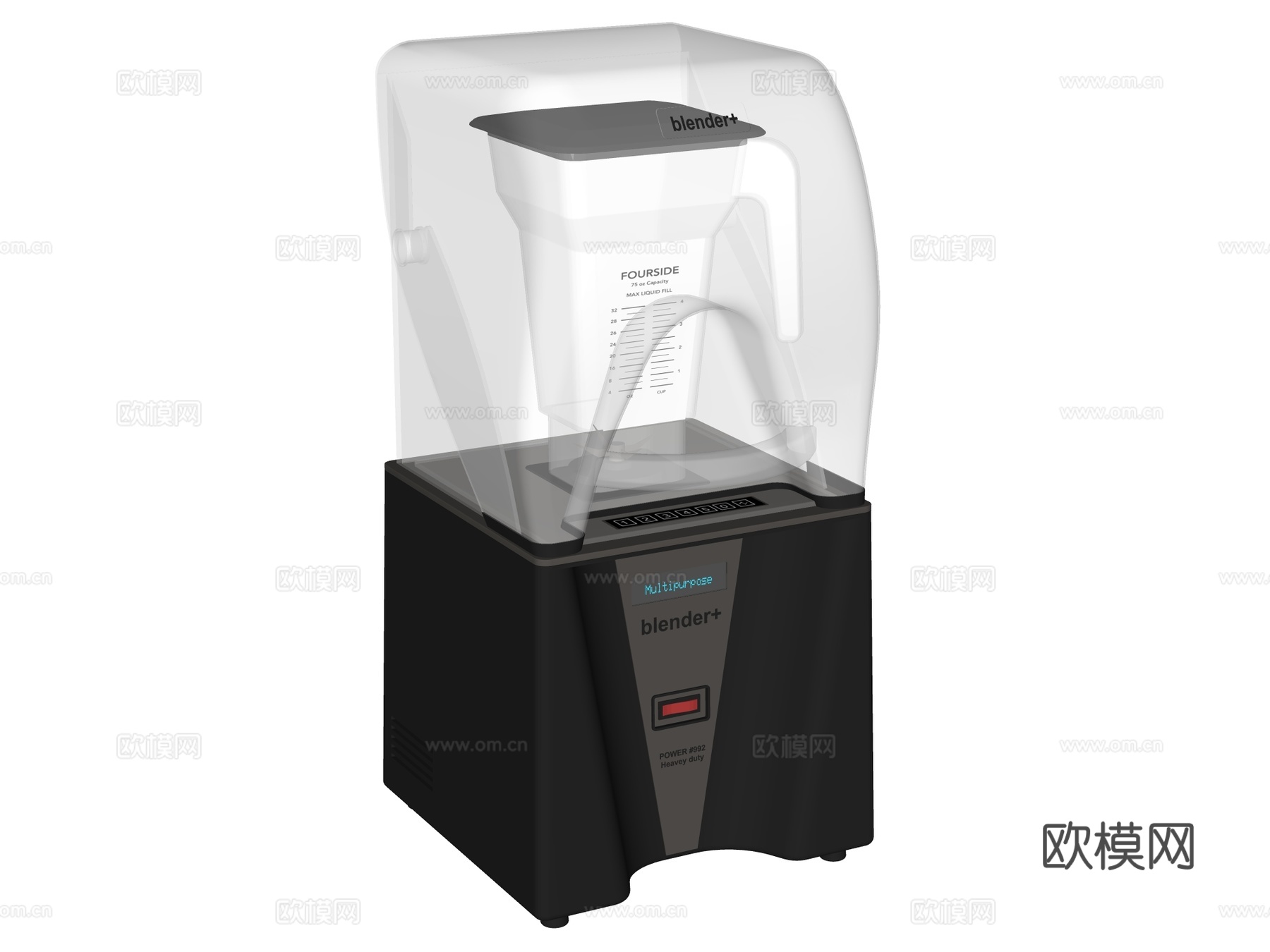 破壁机 榨汁机su模型下载（渲染图2）