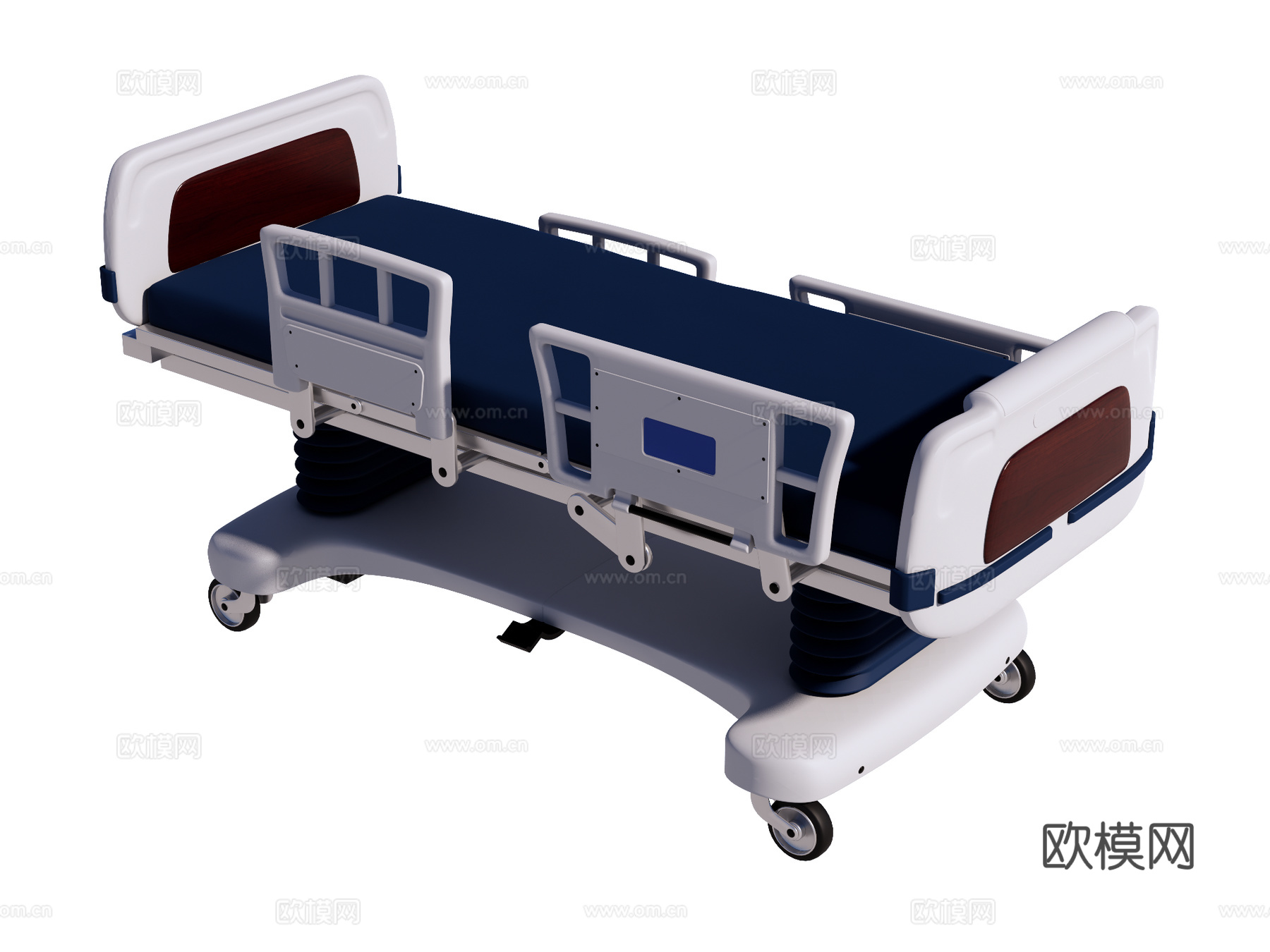 病床su模型下载（渲染图1）