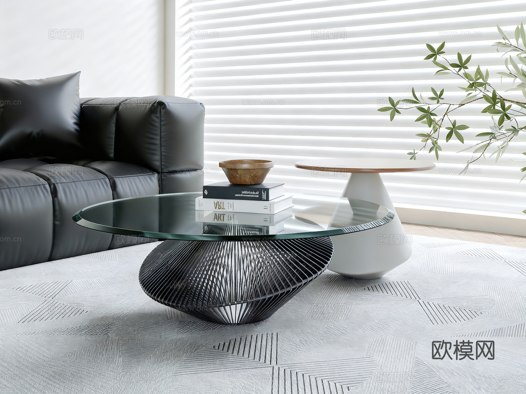 现代极简茶几 玻璃 异形 金属 亚克力 圆形茶几 字母茶几3d模型下载