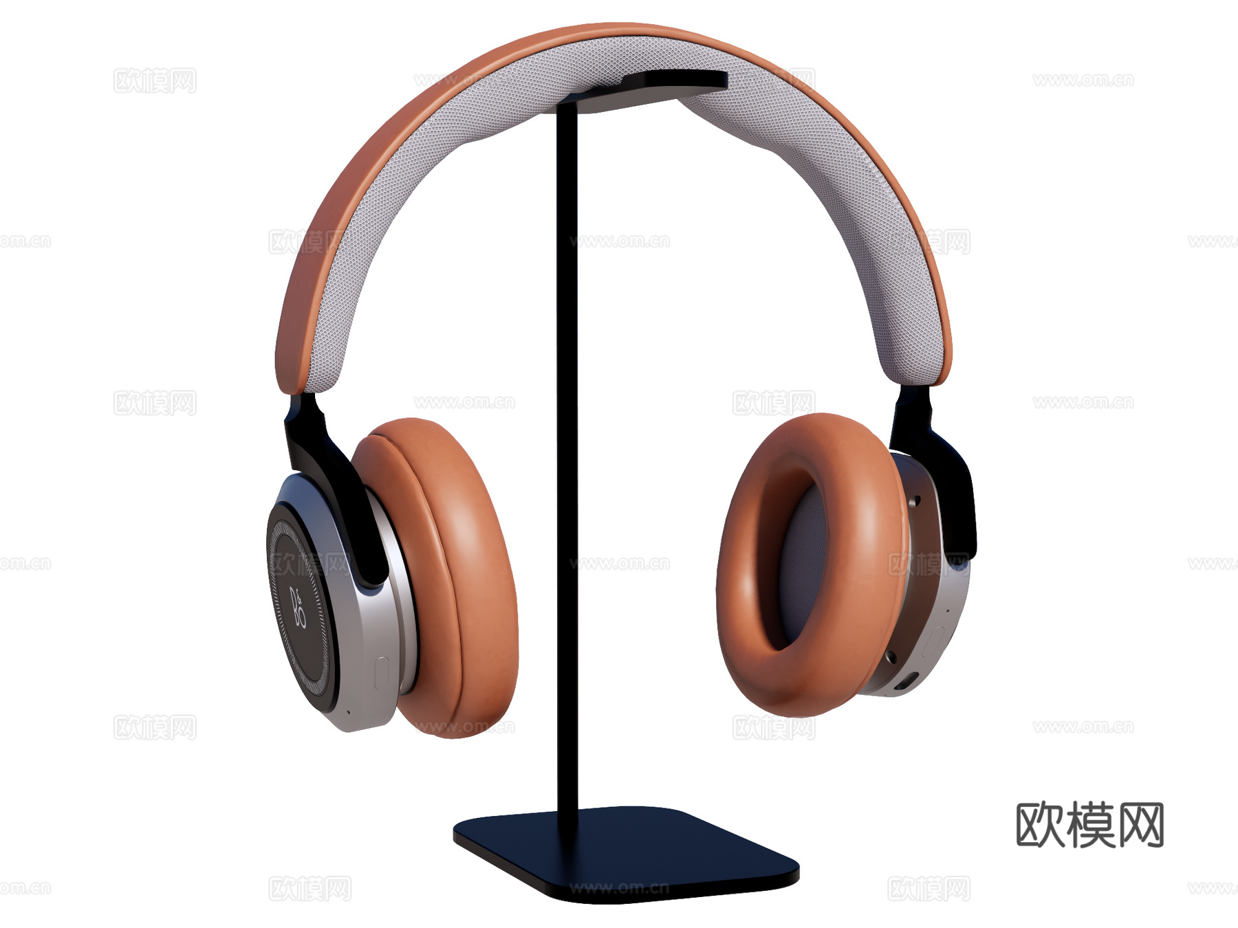 头戴式耳机su模型下载（渲染图1）