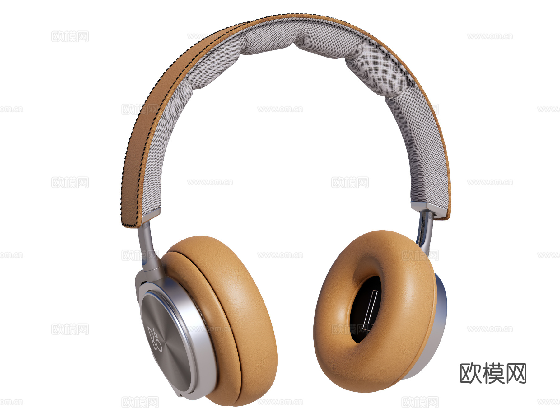 头戴式耳机su模型下载（渲染图1）