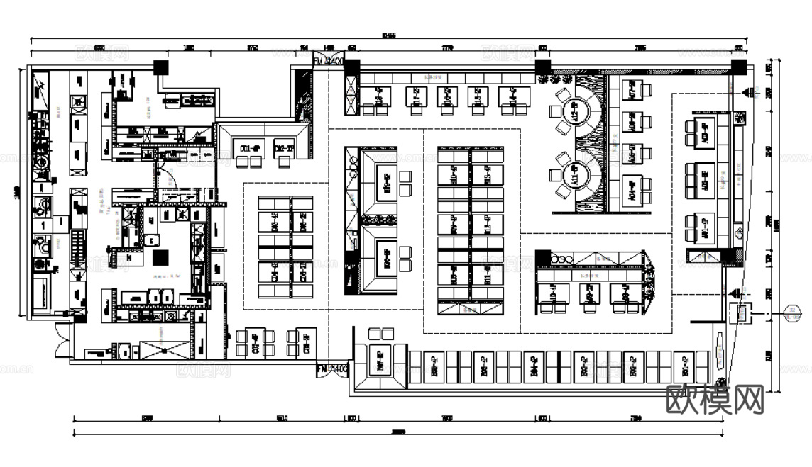 烤肉店 烧烤店 烤串店 网红烧烤 自助烤肉店 户外烧烤店cad施工图下载（渲染图6）