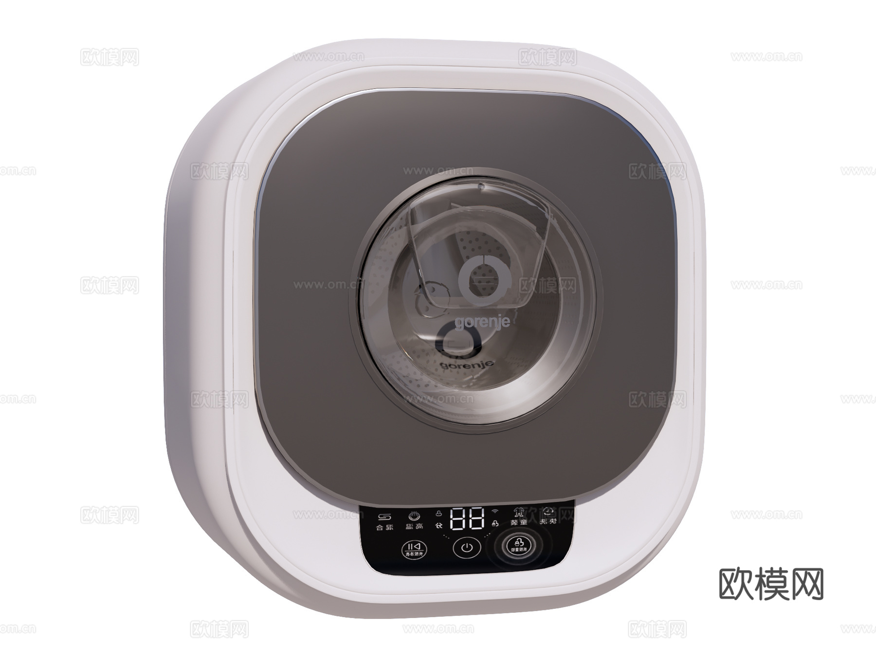 壁挂式洗衣机su模型下载（渲染图1）