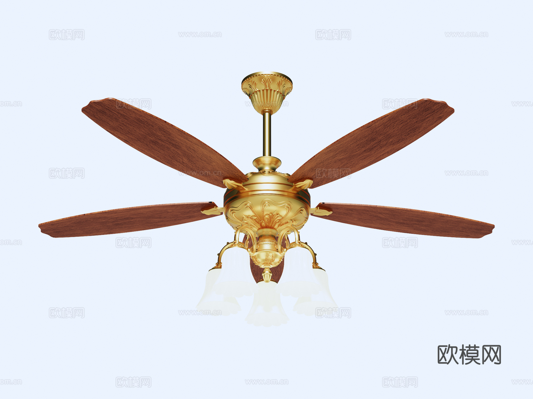 风扇 吊扇 风扇灯su模型下载（渲染图1）