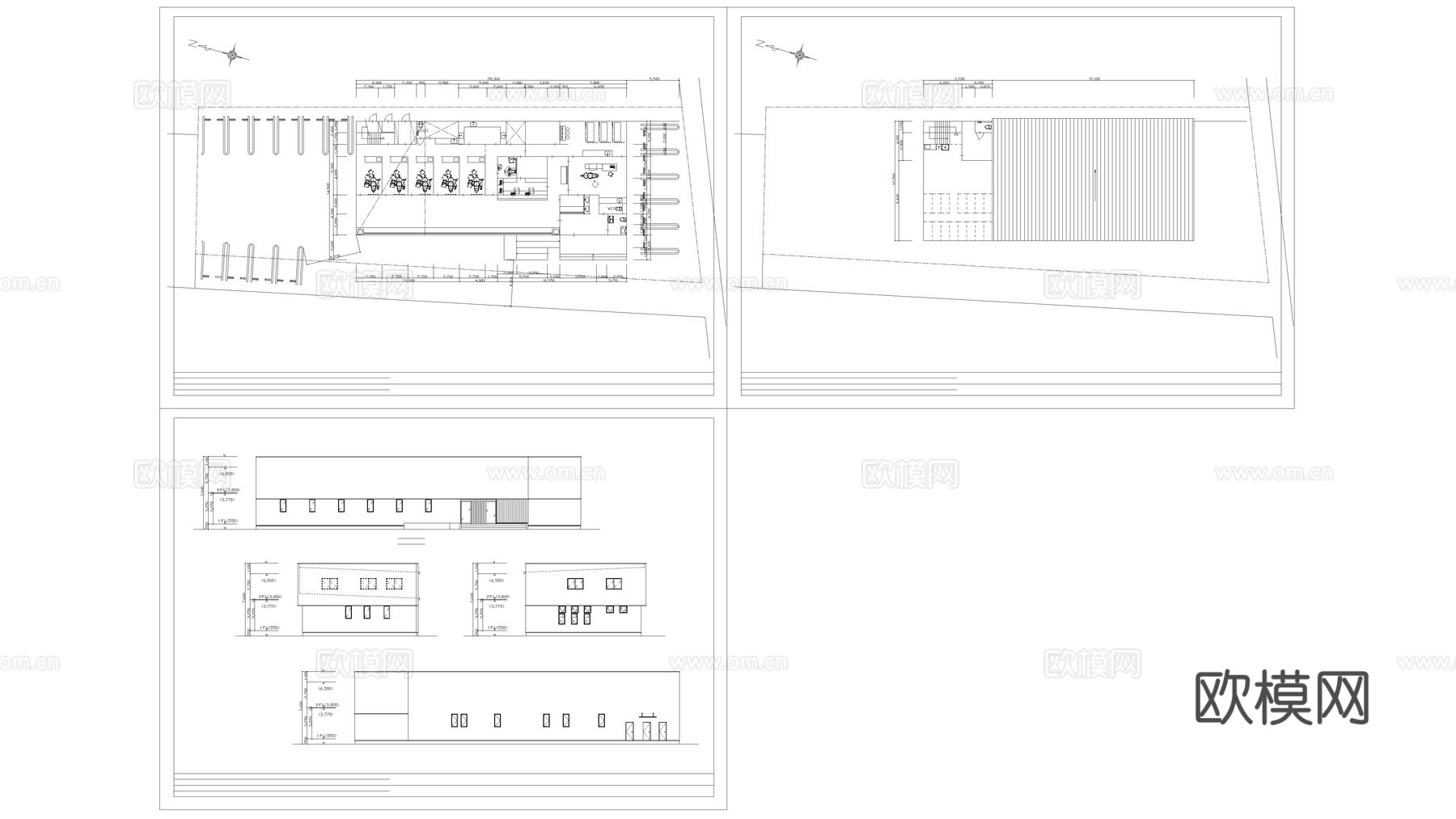牙科诊所建筑平面纸cad施工图