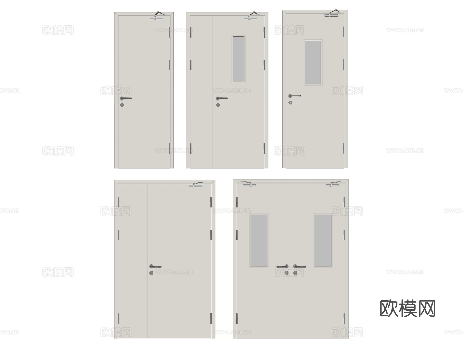 消防门su模型下载（渲染图2）