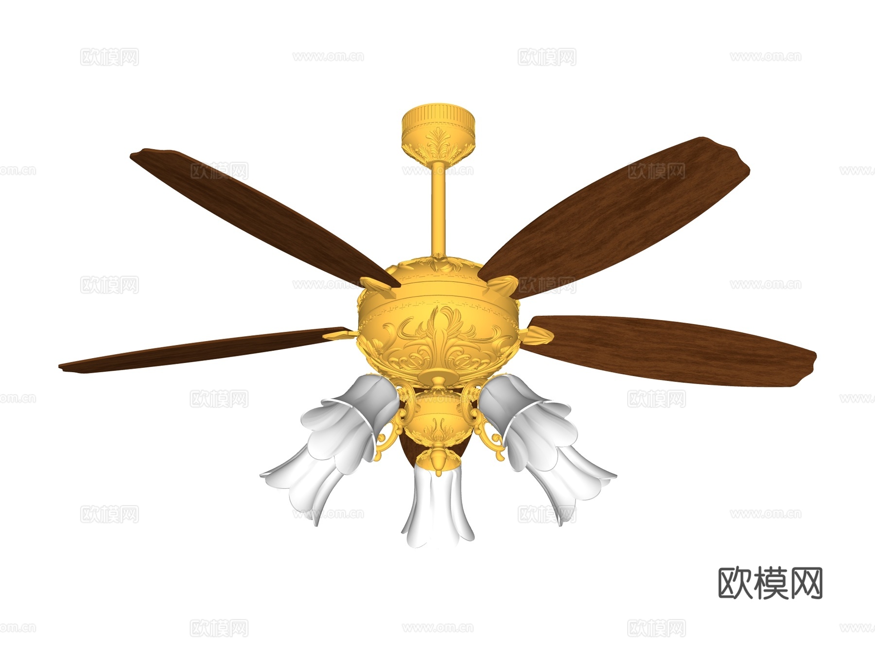 风扇 吊扇 风扇灯su模型下载（渲染图2）