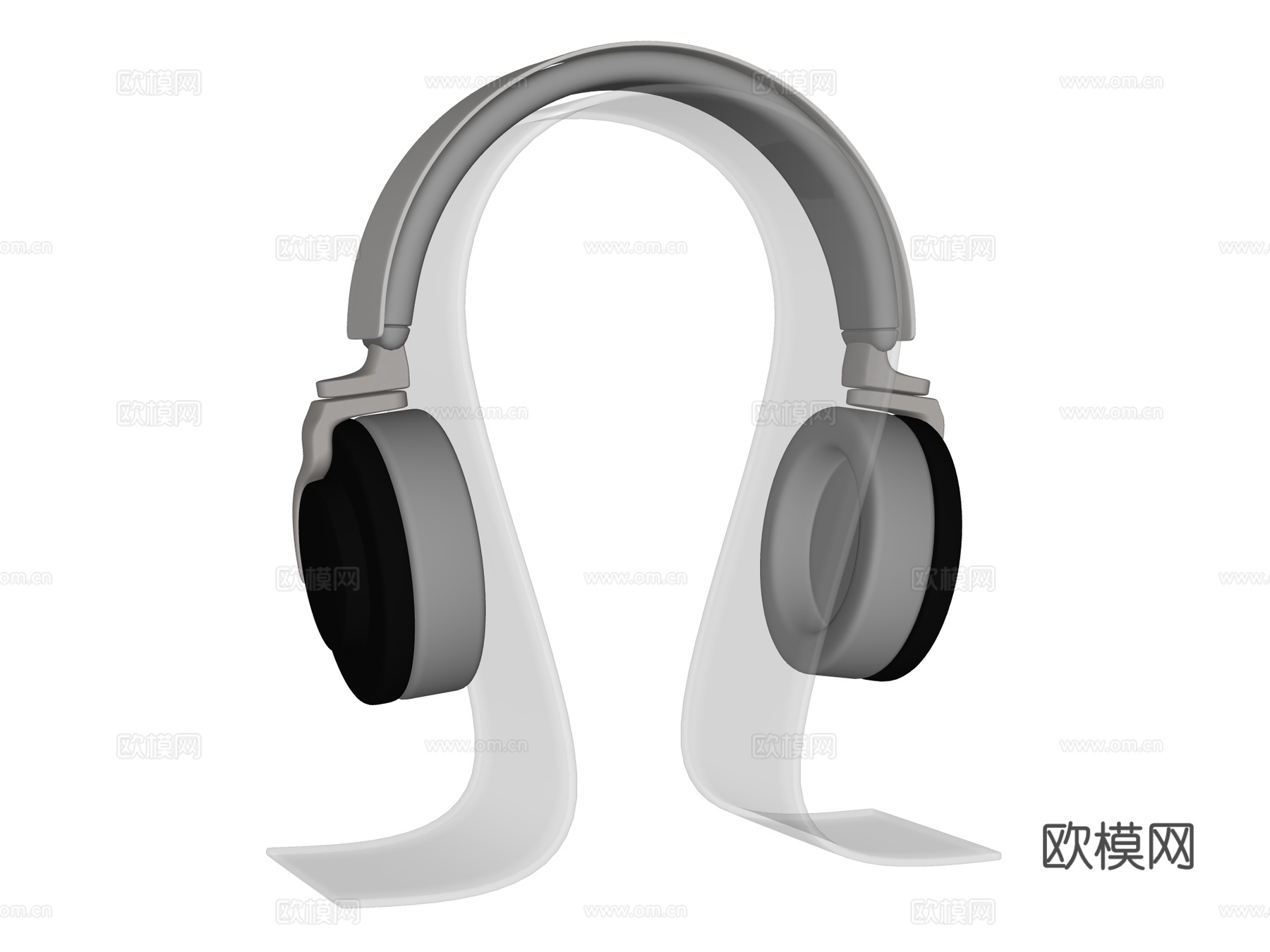 头戴式耳机su模型下载（渲染图2）
