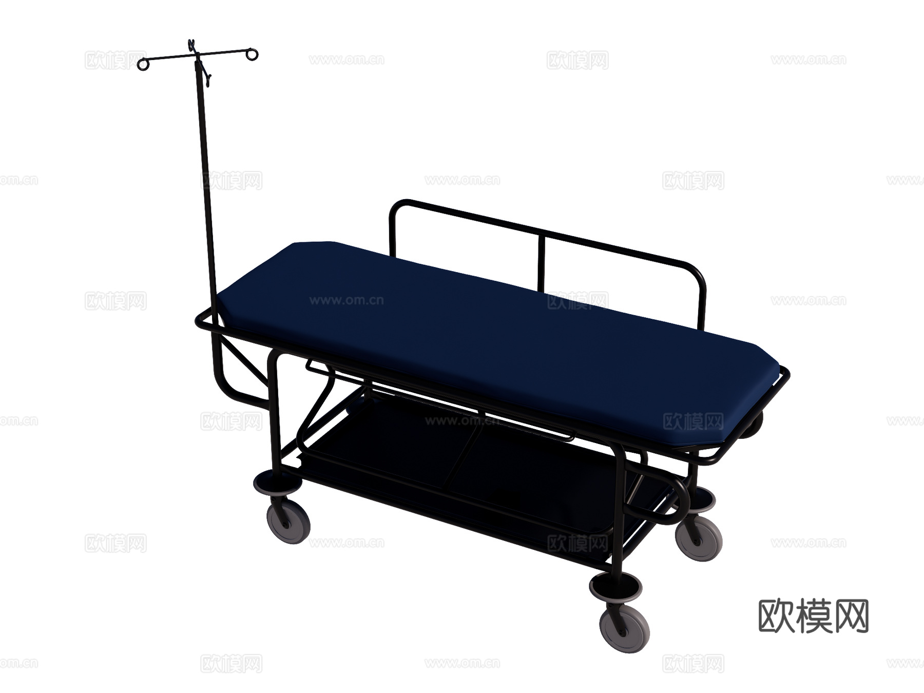 病床su模型下载（渲染图1）