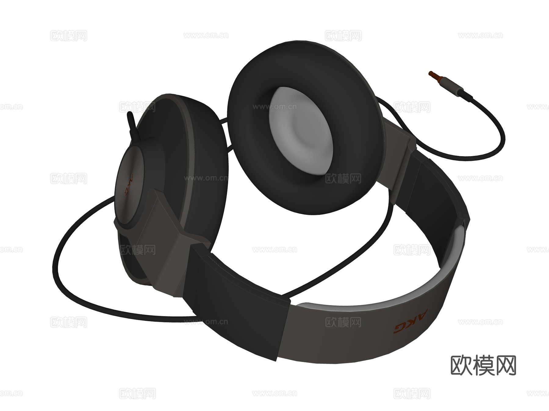 头戴式耳机su模型下载（渲染图2）