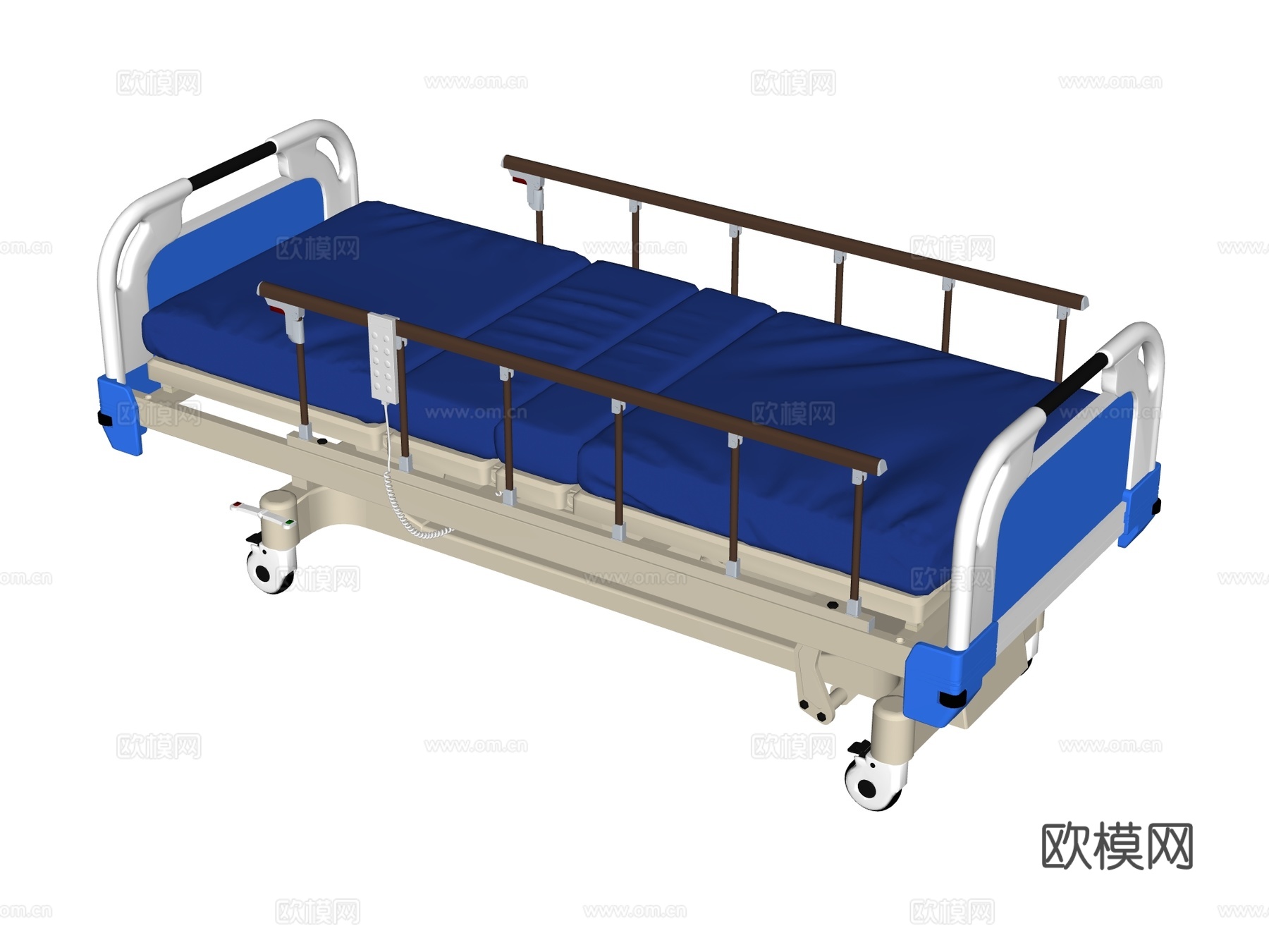 病床su模型下载（渲染图2）