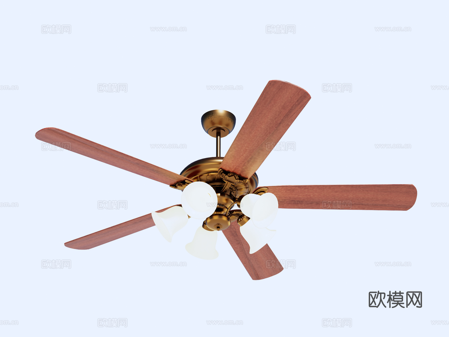 风扇 吊扇 风扇灯su模型下载（渲染图1）