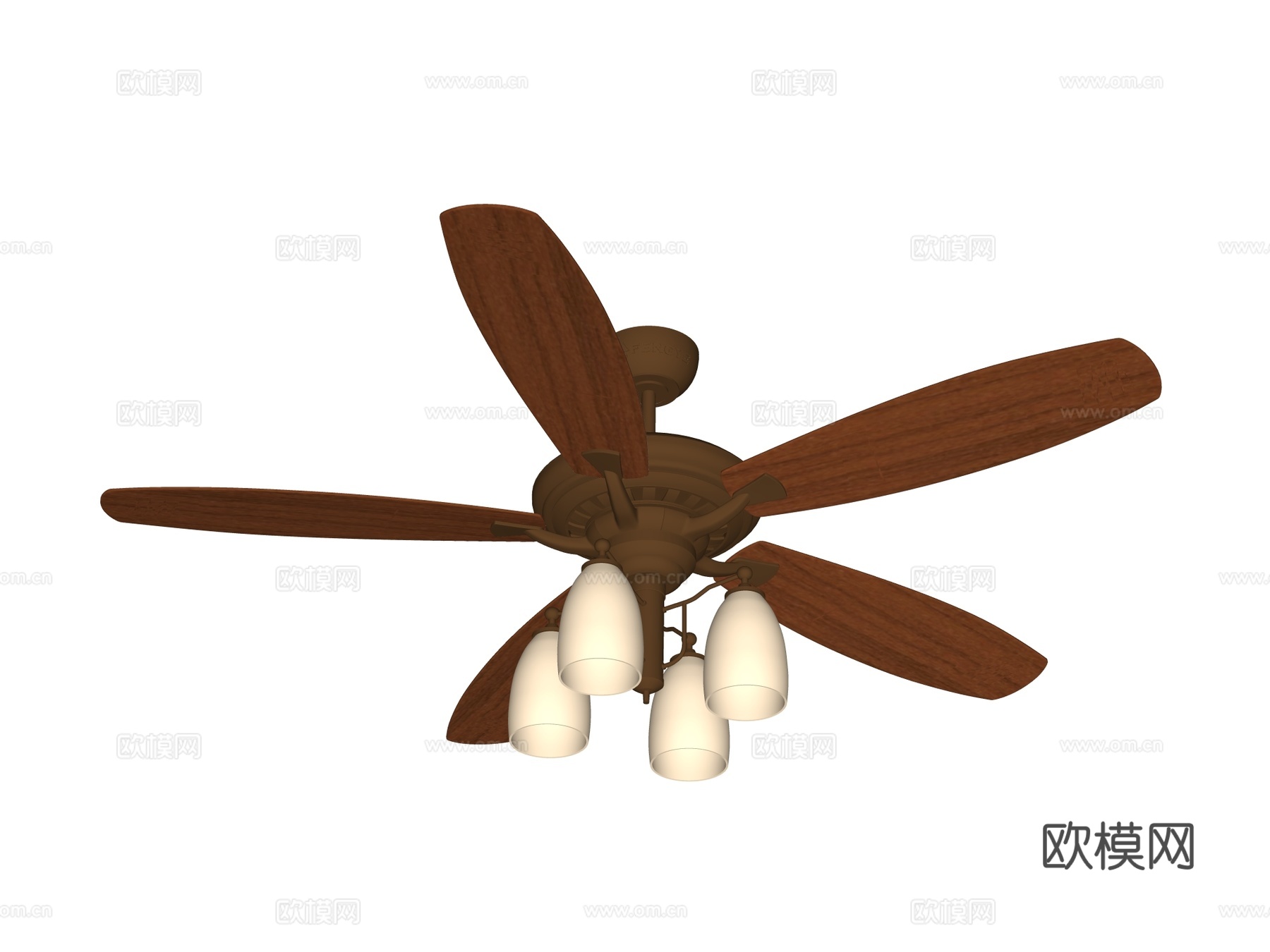风扇 吊扇 风扇灯su模型下载（渲染图2）