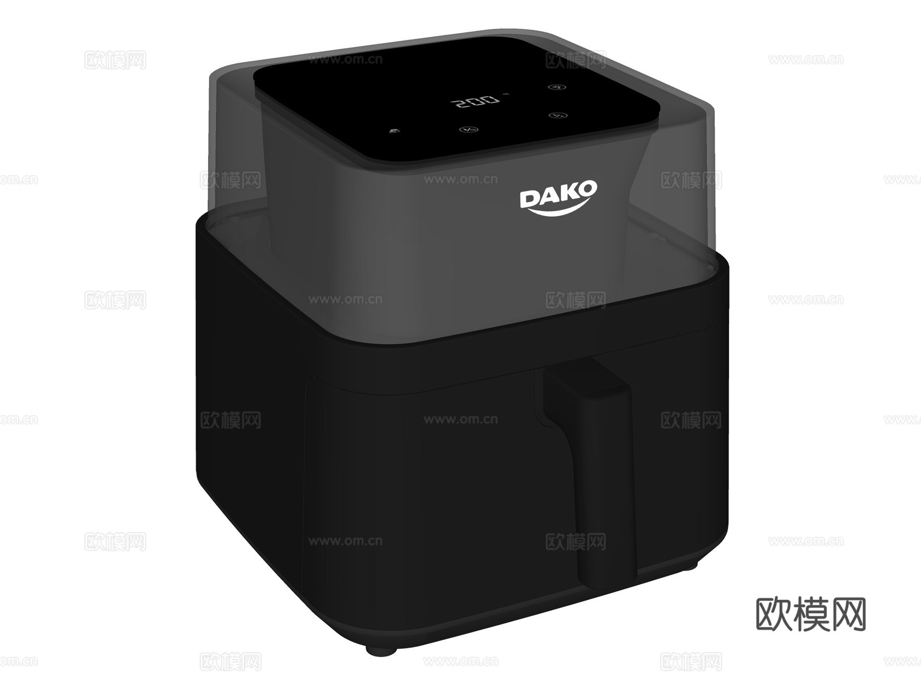 空气炸锅su模型下载（渲染图2）