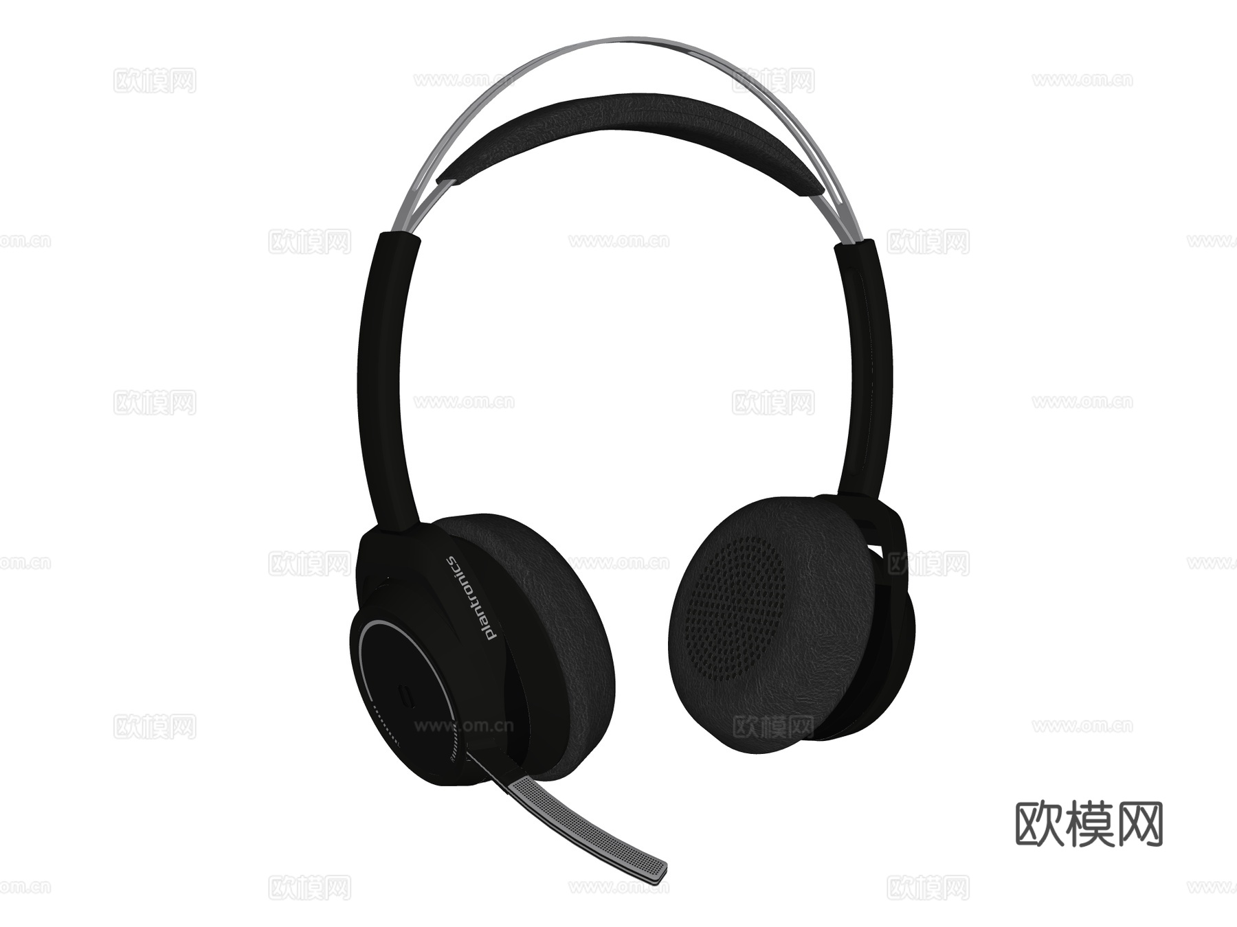 头戴式耳机su模型下载（渲染图2）