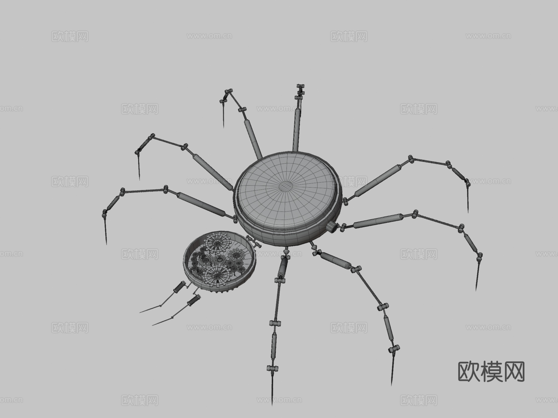 蒸汽朋克蜘蛛su模型