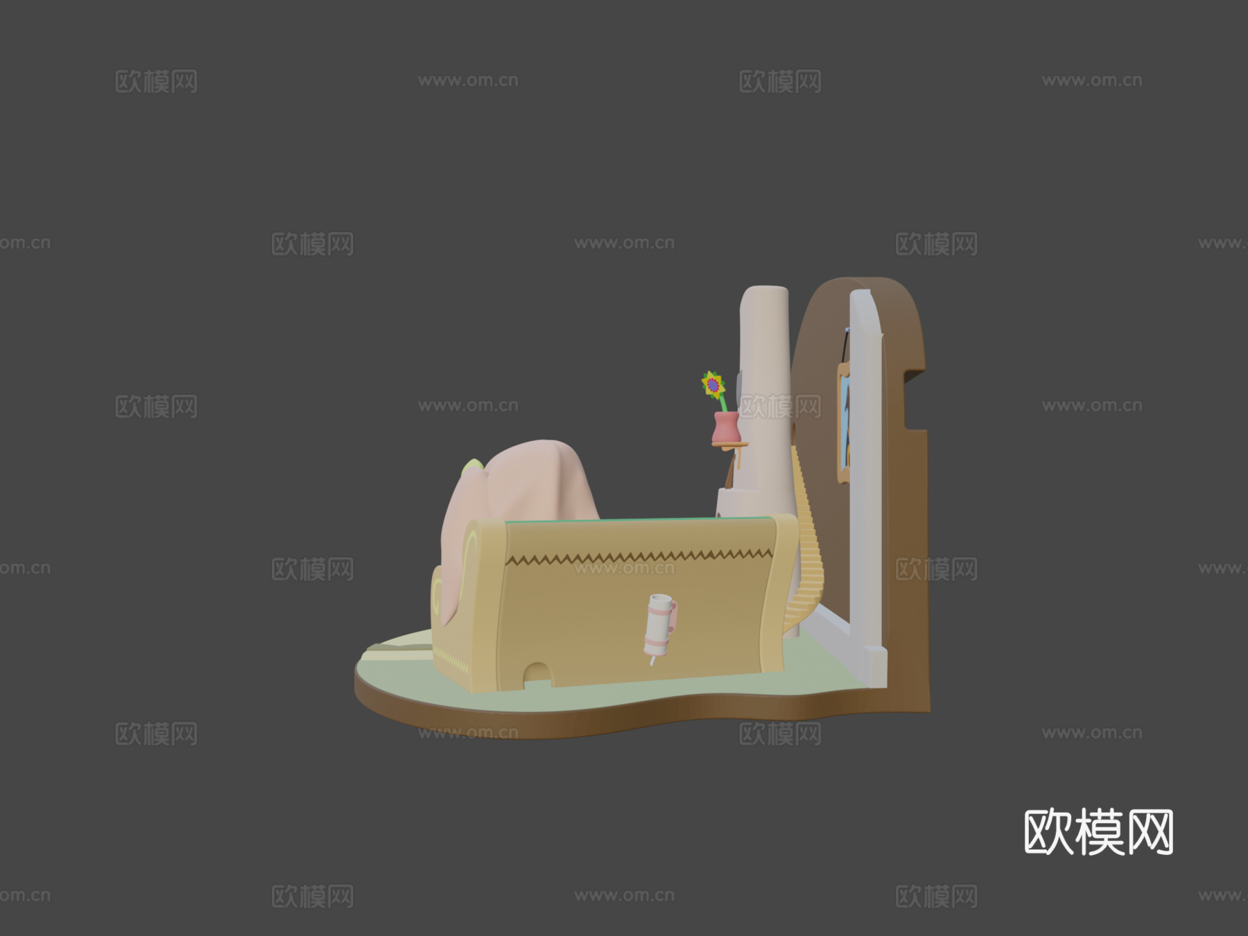 柔柔壁炉su模型