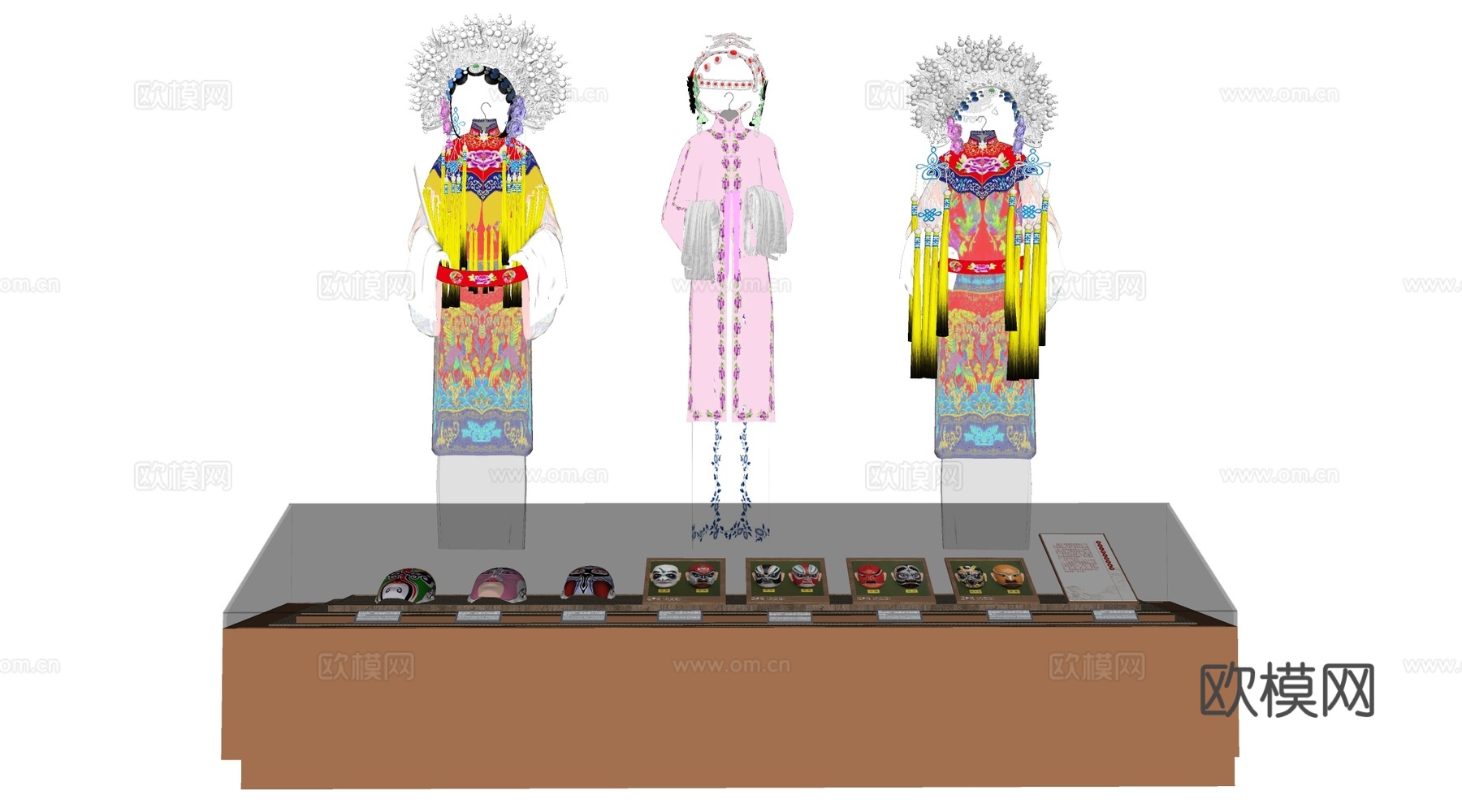 现代戏曲服装 戏曲道具su模型