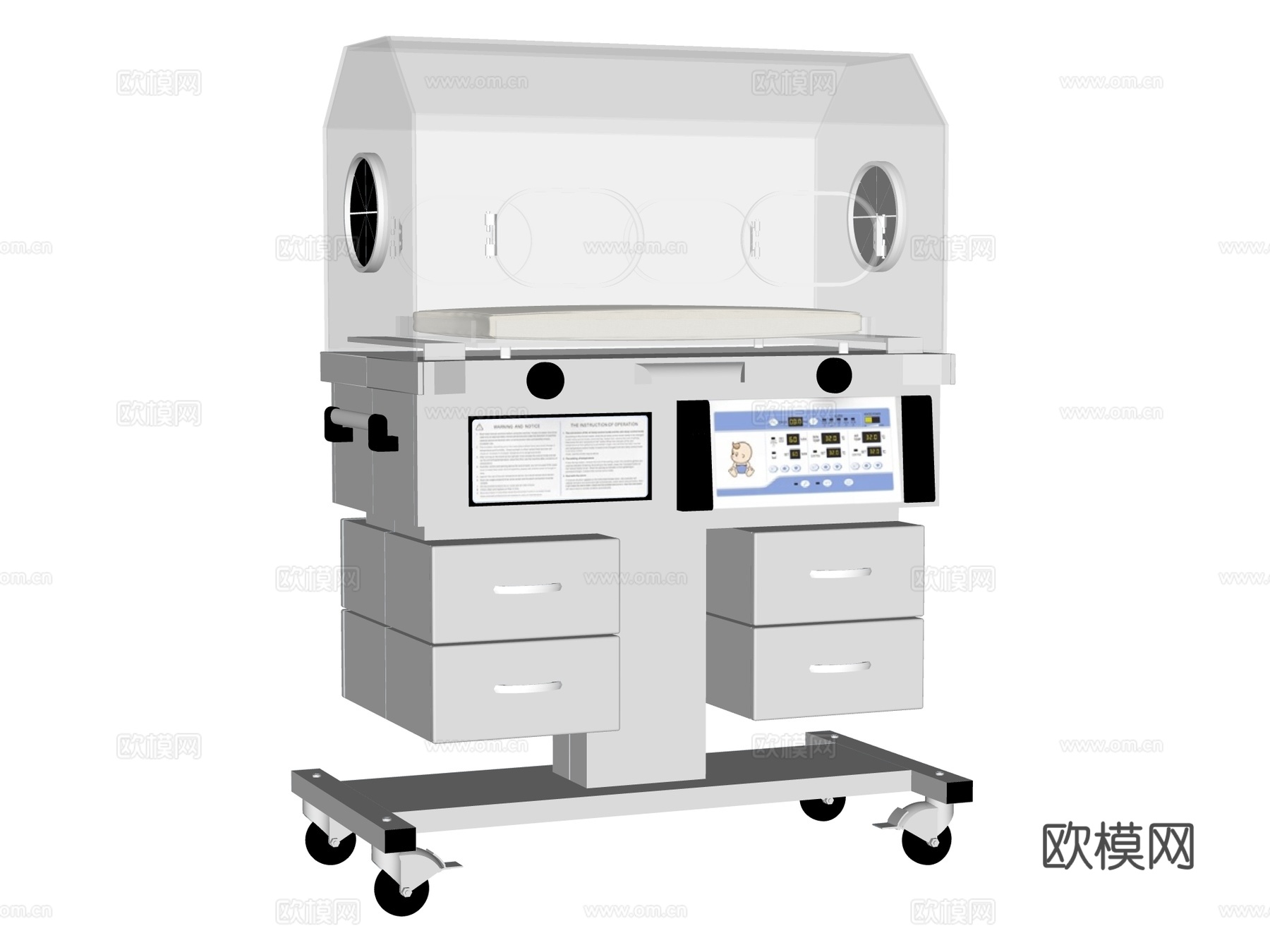 婴儿培育箱 医疗设备su模型