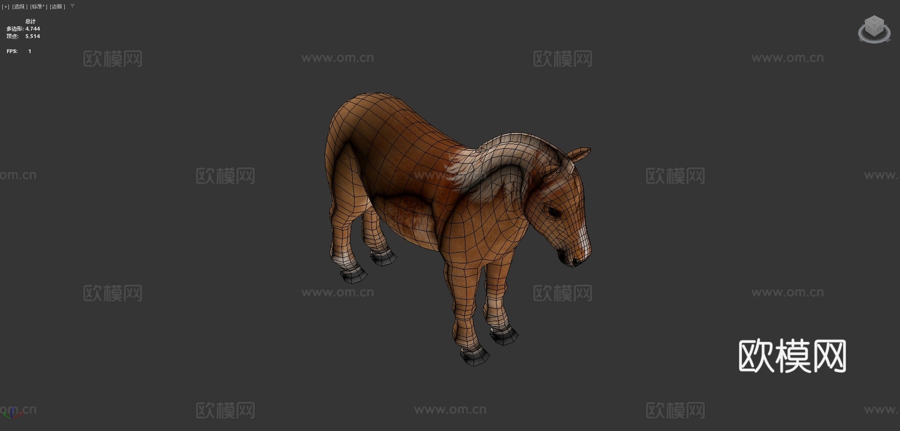 小马低多边形su模型