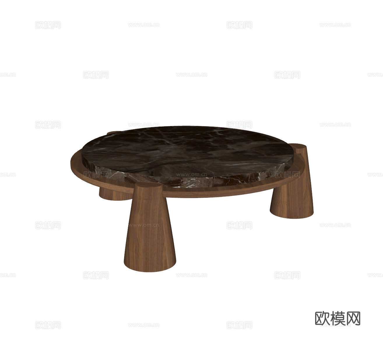 中古风茶几su模型下载（渲染图2）