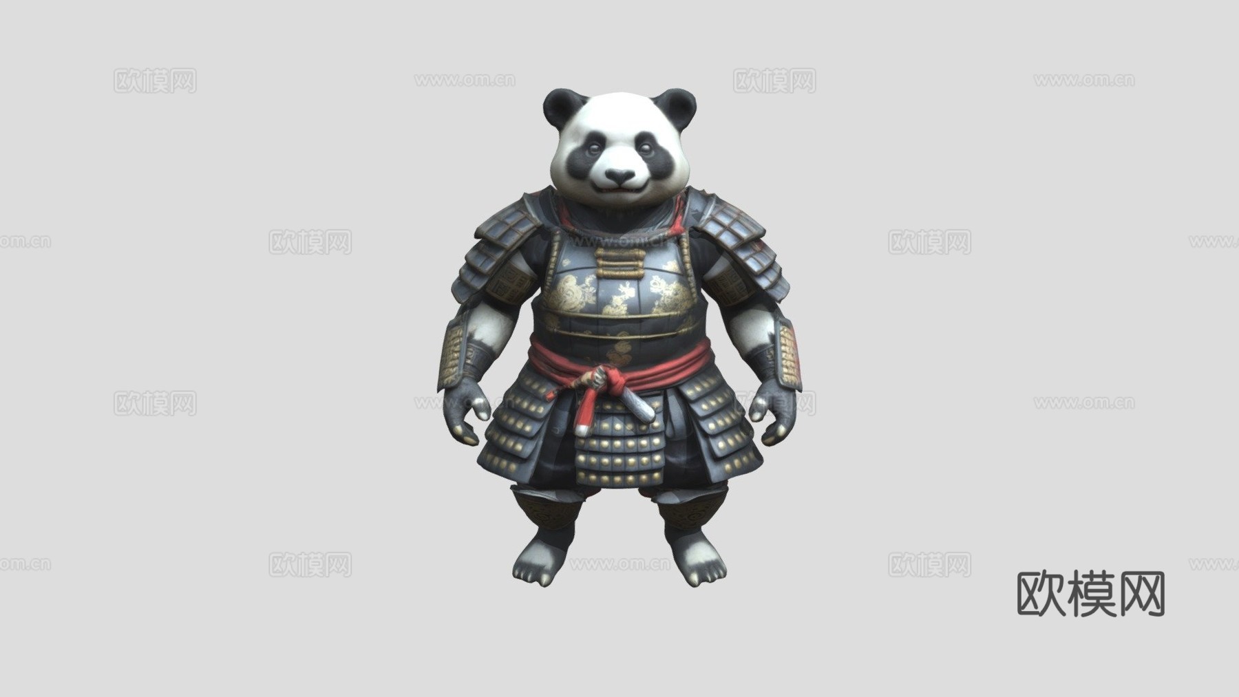 熊猫武士su模型