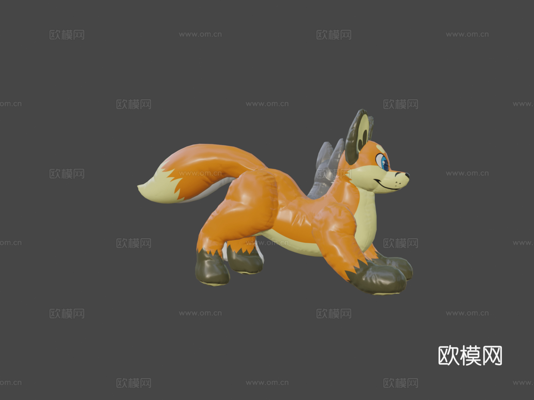 狐狸与狼泳池玩具su模型