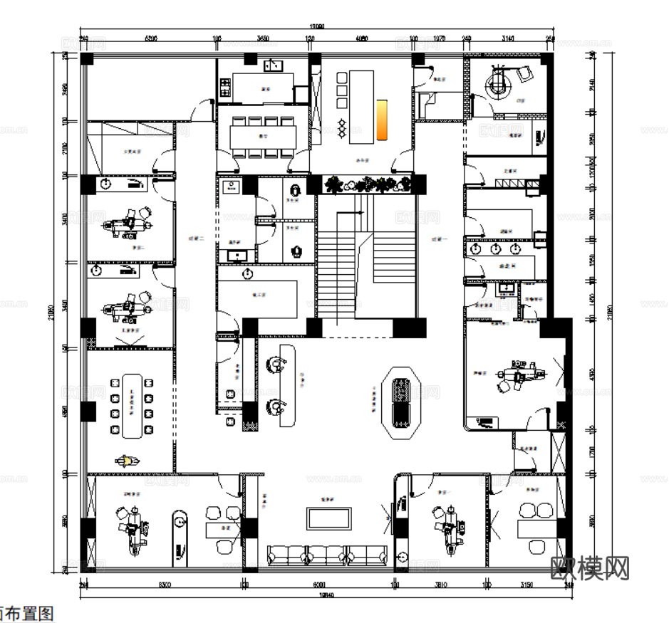 牙科诊所CAD 口腔医院CAD 牙科CAD 牙科医院CADcad施工图下载（渲染图5）